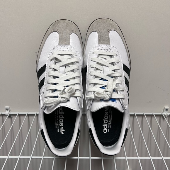 Adidas Samba White and Black Trainers - Picture 4 of 6